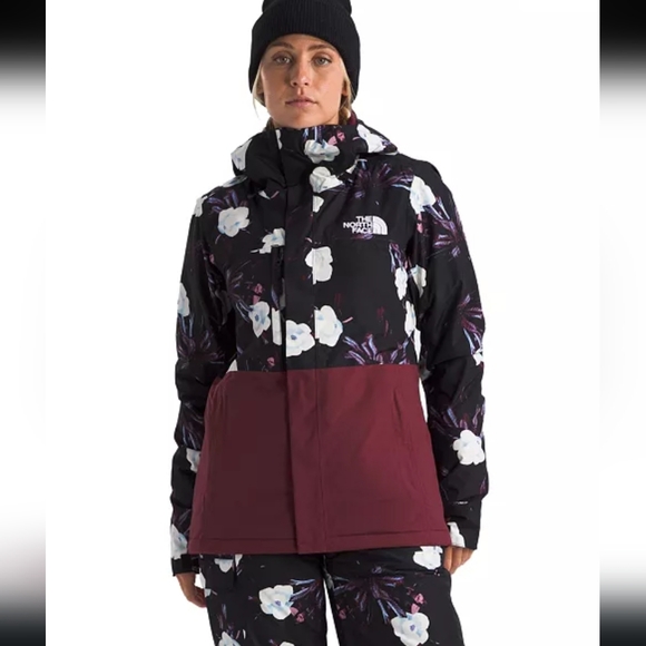 The North Face Freedom Hooded Insulated waterproof Jacket Ski Coat Sz XL Floral - Picture 1 of 13